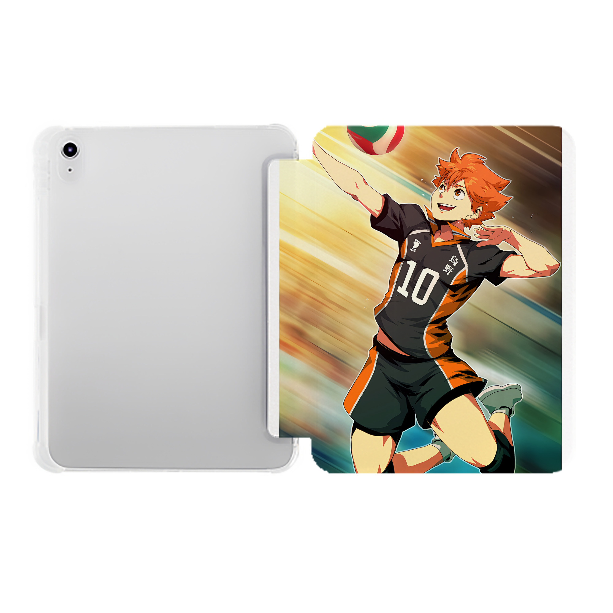 （画像用） ハイキュー!! Haikyu!! IPad ケース ペン収納付き 三つ折りスタンド PUレザー×シリコン 対応機種9.5/10.5/10.9インチ